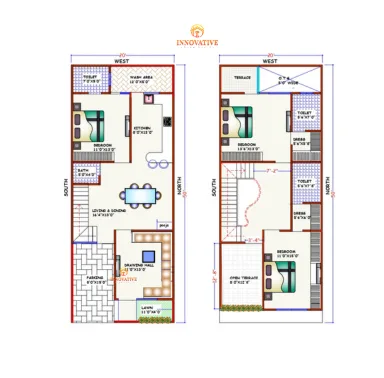 20 X 50 -House-Floor-Plan
